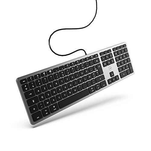 MOBILITY LAB Kabelanslutet DesignTouch-tangentbord för MAC Space Grey - AZERTY