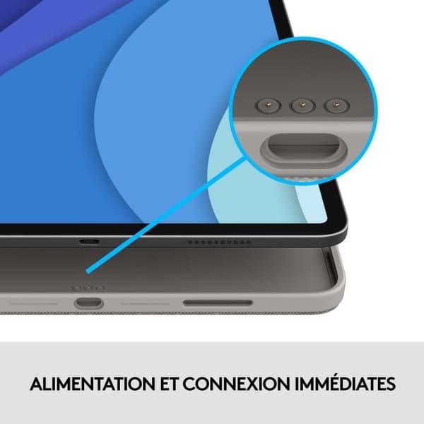 Logitech COMBO TOUCH tablettangentbord för iPad Pro 12,9" ny/5:e generationen, Ipad Air 5:e generationen