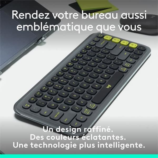 Tangentbord - Trådlöst - Logitech - Pop Icon Keys - AZERTY - Grafit