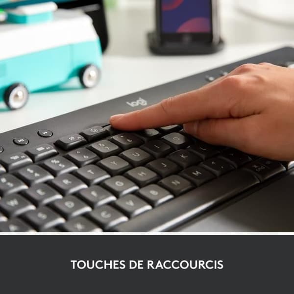 Logitech Signature K650-tangentbord, fullt ergonomiskt trådlöst tangentbord med handledsstöd - grafit