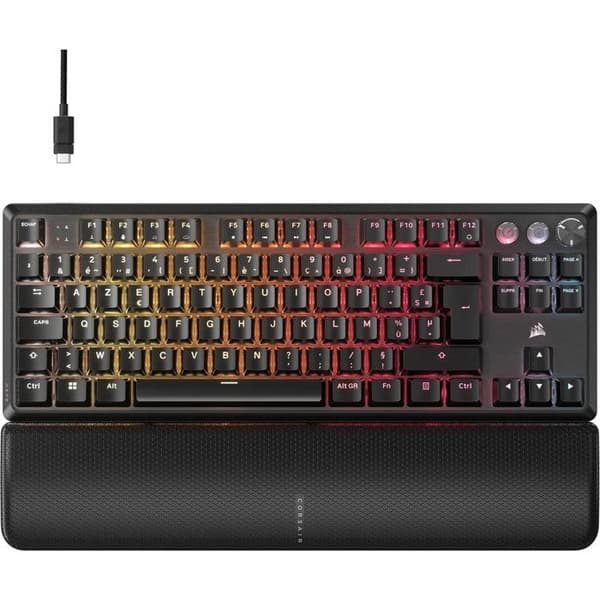 Gaming Tangentbord - CORSAIR - K70 Pro TKL - MGX Hyperdrive Switchar - RGB Belysning - AZERTY