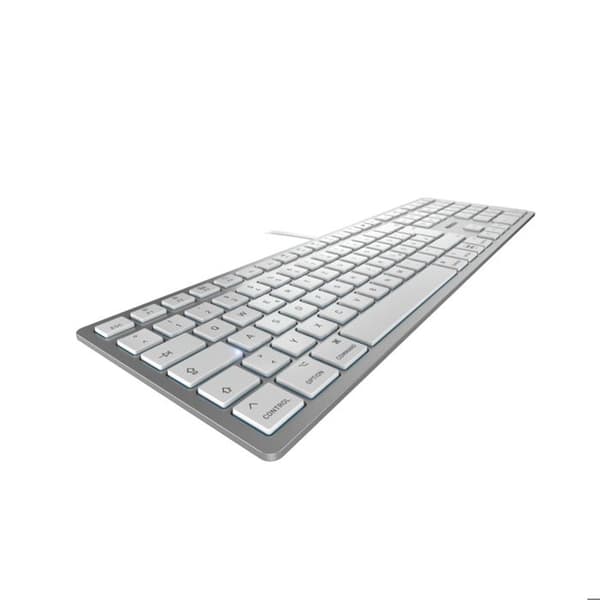 Tangentbord - CHERRY - KC 6000C FÖR MAC - Trådbunden USB-C - Vit-silver - QWERTZ