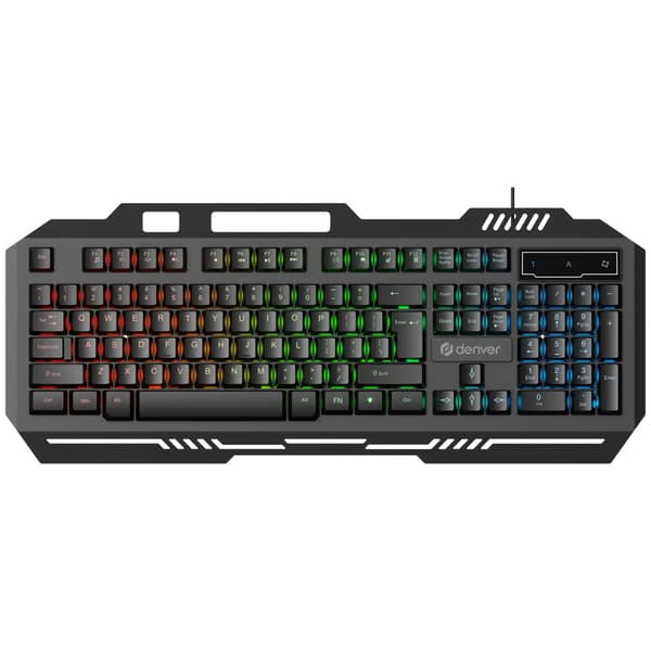 Denver GKB-231 Nordic RGB -pelinäppäimistö kalvotekniikalla ja USB-liitännällä varustettuna