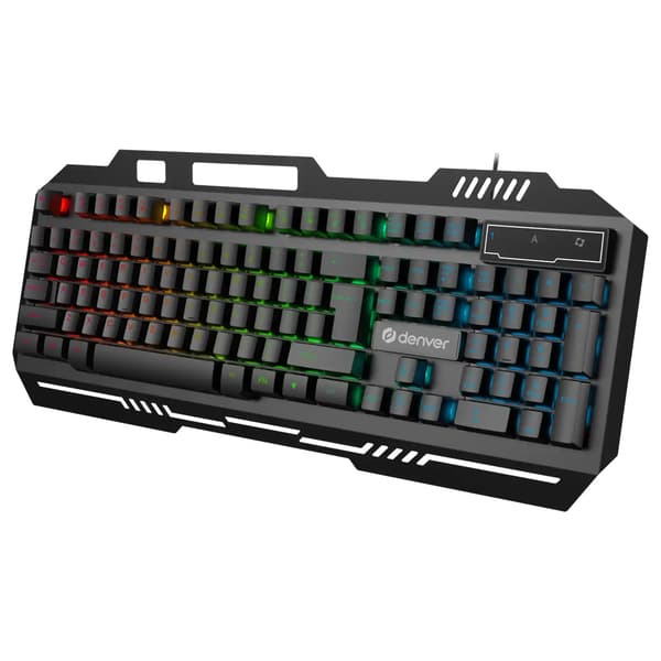 Denver GKB-231 Nordic RGB -pelinäppäimistö kalvotekniikalla ja USB-liitännällä varustettuna