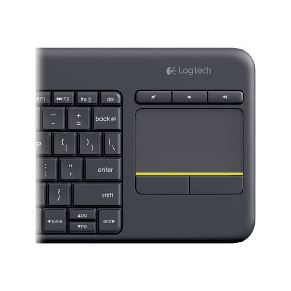 LOGITECH K400 Plus Tangentbord - Trådlöst - Pekplatta - Ungersk QWERTZ - Svart