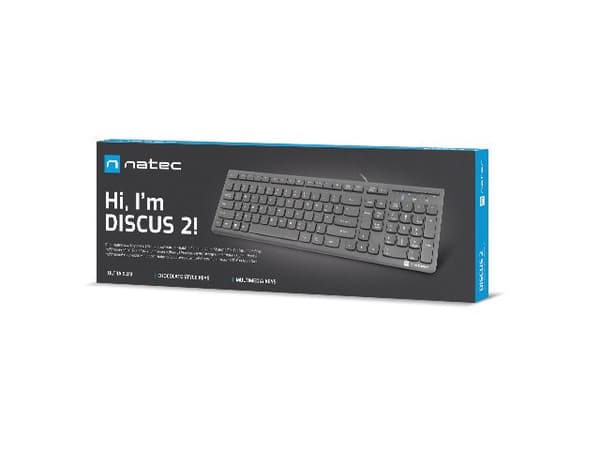 NATEC Discus 2-tangentbord USB US Slim