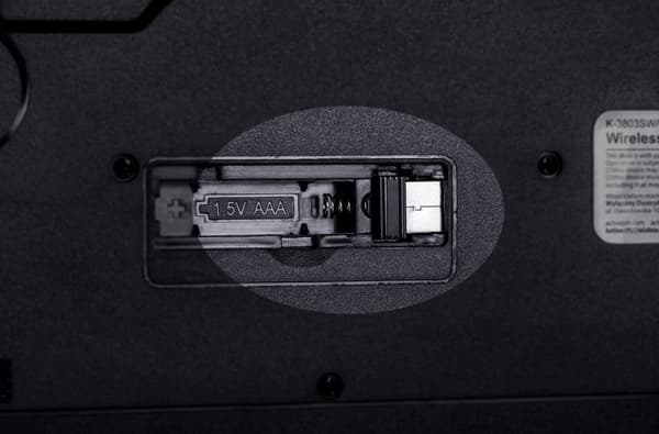 Activejet Langaton Näppäimistö K-3803SW, Paristokäyttöinen 1x 1.5V AAA MUSTA