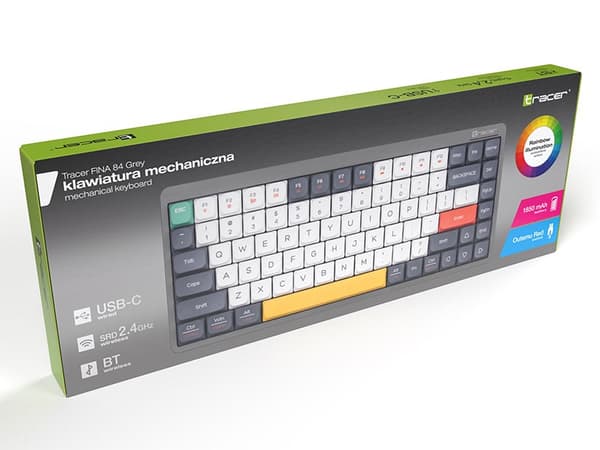 Mekaniskt tangentbord Tracer FINA 84 Grå (Outemu Röd Switch) TRAKLA47279