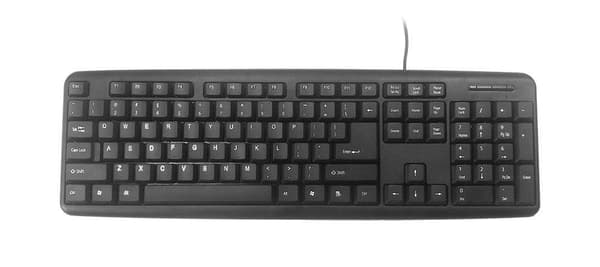 Gembird KB-U-103 tastatur USB US Engelsk Sort