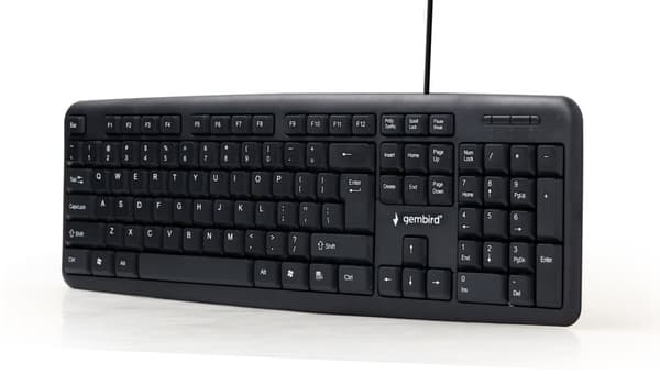 Gembird KB-U-103 tastatur USB US Engelsk Sort