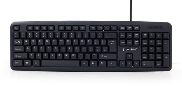 Gembird KB-U-103 tangentbord USB US Engelska Svart