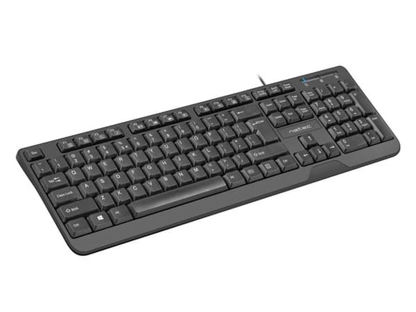 NATEC TANGENTBORD TROUT SLIM USB, US LAYOUT, SVART