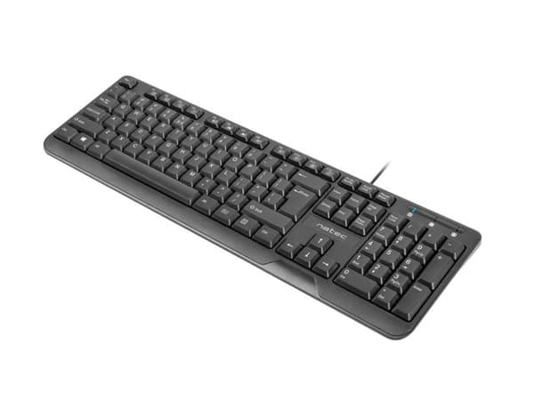 NATEC TANGENTBORD TROUT SLIM USB, US LAYOUT, SVART