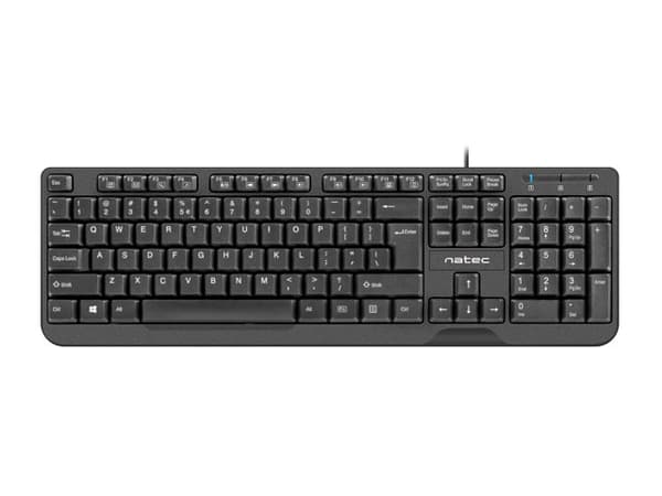 NATEC TANGENTBORD TROUT SLIM USB, US LAYOUT, SVART Svart
