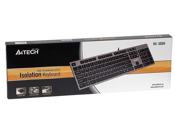 A4Tech KV-300H tastatur USB QWERTY Sort, Grå