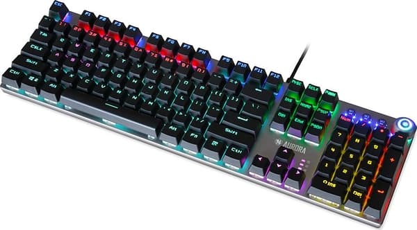 iBox Aurora K-3 tangentbord USB QWERTY Silver