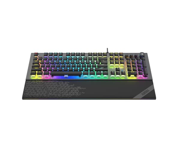 iBox Aurora K-5 -näppäimistö, USB, QWERTY, hopea