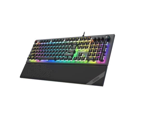 iBox Aurora K-5 -näppäimistö, USB, QWERTY, hopea