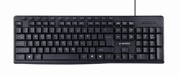 Gembird KB-UM-107 multimedietastatur, sort, amerikansk layout Sort