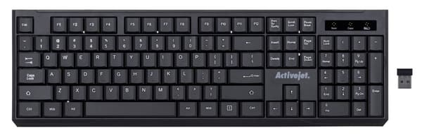 Activejet trådløst tastatur K-3911W, batteridrevet 1x 1,5V AAA