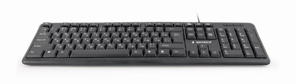 Gembird KB-U-103-RU tastatur USB QWERTY Engelsk, Russisk Sort