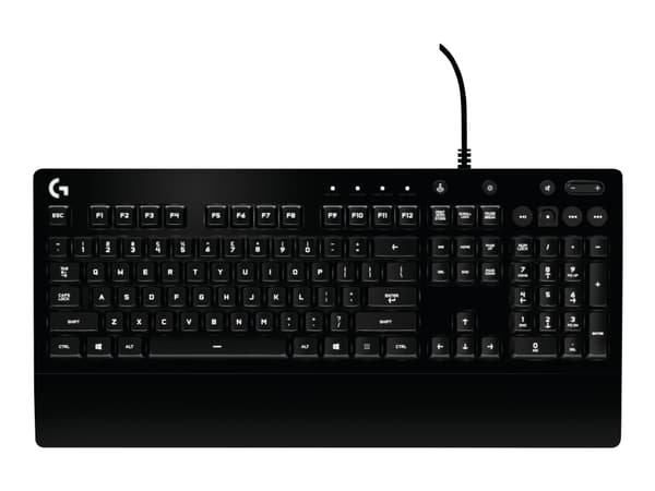 Logitech G G213 Prodigy, Täysikokoinen (100 %), Langallinen, USB, QWERTY, RGB LED, Musta