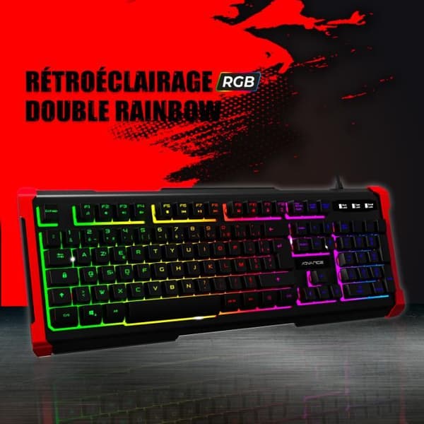 Kabelbaserat spelbord Azerty Advance GTA240 Svart