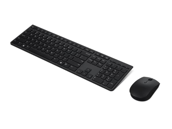 Lenovo 4X31K03959, Full størrelse (100 og), Trådløs, RF trådløs + Bluetooth, Sakseformet tastebryter, Grå, Mus inkludert