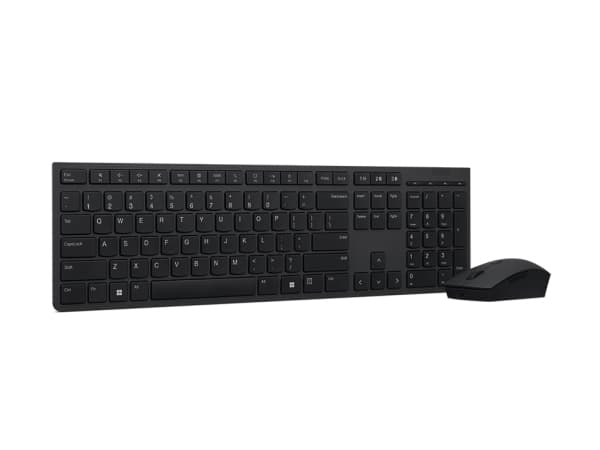 Lenovo 4X31K03959, Full størrelse (100 og), Trådløs, RF trådløs + Bluetooth, Sakseformet tastebryter, Grå, Mus inkludert
