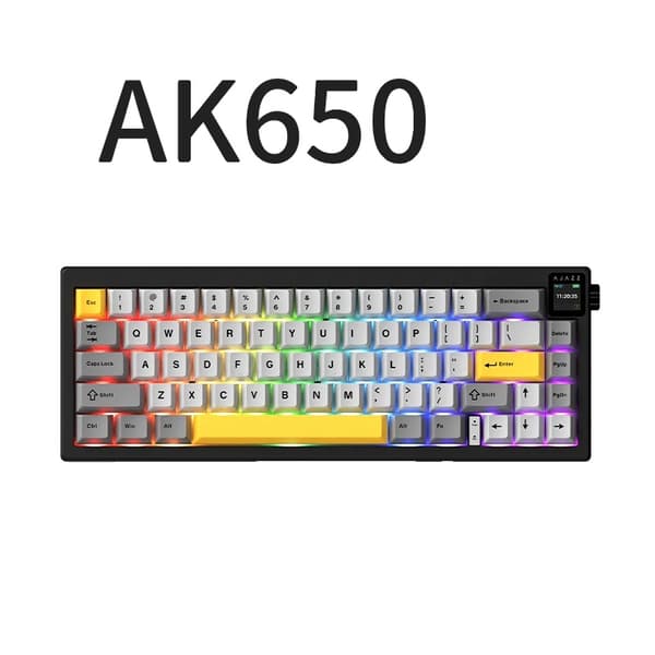 Pelaamisen mekaaninen näppäimistö, 5000mAh akku, RGB-valaistusvaikutukset,harmaa-Unelma kytkin