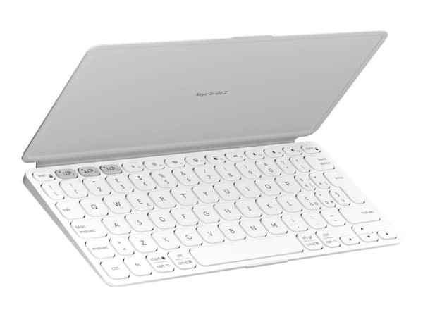 Logitech Keys-To-Go 2 - Tastatur - innebygd deksel - trådløs - Bluetooth LE - QWERTY - Italiensk - blekgrå
