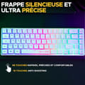 Miniatyrbild 6 av 8: Gamer Tangentbord - Membran - The G-Lab - KEYZ HYDROGEN WL - Regnbågsbelysning - Trådlös - Semi-mekanisk - Azerty - Vit