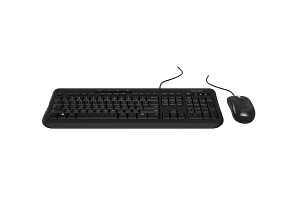 Incase Designed by Microsoft Wired Desktop 600, Fullstor (100 %), Kabel, USB, QWERTY, Svart, Mus inkluderad