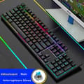 Miniatyrbild 2 av 6: 104 Toucher - QWERTY - Spelarbord - Mekaniskt Tangentbord - Blå Switchar - 16 RGB Bakgrundsbelysnings Effekter, Anti-Ghosting, Vit