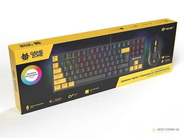 Tracer GAMEZONE HORNET87 USB mekanisk tastatur og mussæt