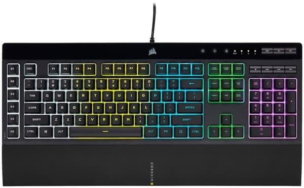 Corsair datortangentbord - 15666435 - K55 RGB Pro USB QWERTY-tangentbord engelsk svart