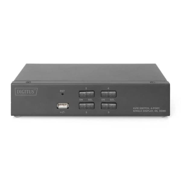 Digitus DS-12880 skärm, tangentbord och musknapp Svart - 4016032468639