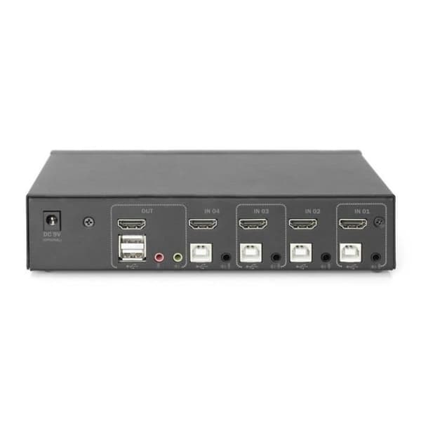 Digitus DS-12880 skärm, tangentbord och musknapp Svart - 4016032468639