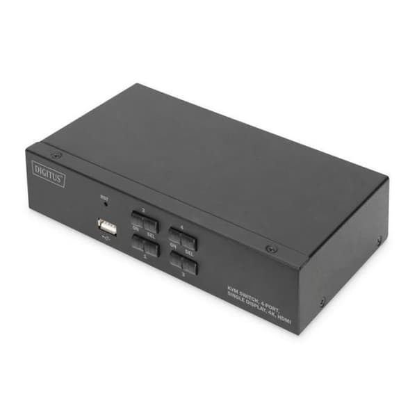 Digitus DS-12880 skärm, tangentbord och musknapp Svart - 4016032468639