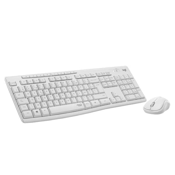 Tangentbordsmusset - Trådlös - Logitech - MK295 - Tyst - AZERTY - Vit Vit