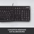 Miniatyrbild 4 av 5: Trådbundet tangentbord - Logitech - K120 Business - AZERTY - Svart
