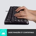 Miniatyrbild 2 av 5: Trådbundet tangentbord - Logitech - K120 Business - AZERTY - Svart