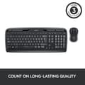 Miniatyrbild 4 av 6: Tangentbordsmusset - Trådlös - Logitech - MK330 - AZERTY - Svart