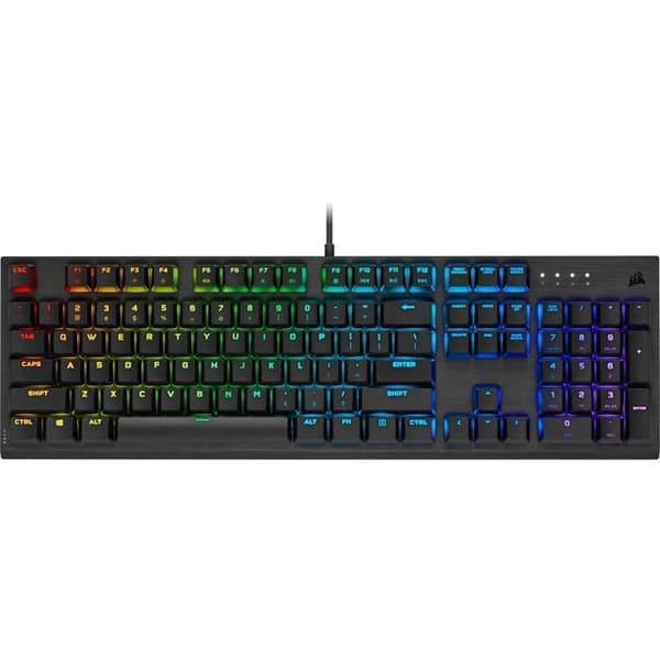 Corsair datortangentbord - CH-910D018-DE - K60 RGB Pro lågprofil USB QWERTZ tangentbord tysk svart