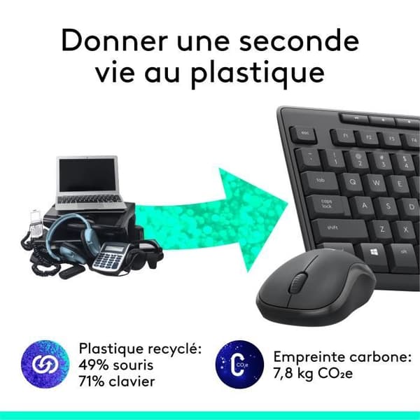 Tangentbordsmusset - Trådlös - Logitech - MK295 - AZERTY