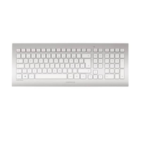 CHERRY DW 8000 trådlöst tangentbord och mus set - RF, 2,4 GHz - Vit och silver