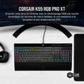 Miniatyrbild 2 av 6: CORSAIR Spelkeyboard K55 PRO XT, RGB LED, Gummidomer (CH-9226715-FR)