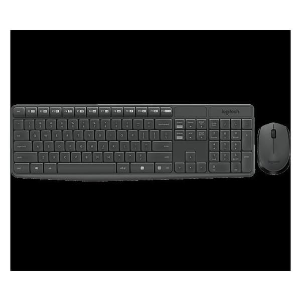 Trådlöst tangentbord och mus set - LOGITECH - 920-007919 - Svart - 2,4 GHz - USB-mottagare Grå