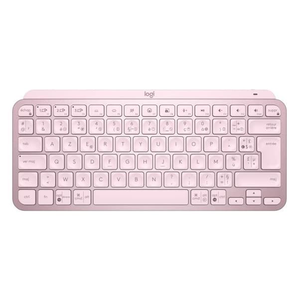 Tangentbord - Trådlöst - Logitech - MX Keys Mini - bakgrundsbelyst - AZERTY - Rosa Rosa