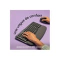 Miniatyrbild 2 av 6: Logitech Wave Keys tangentbord ergonomiskt trådlöst, vadderat handledsstöd, naturlig och bekväm skrivupplevelse, Easy Switch